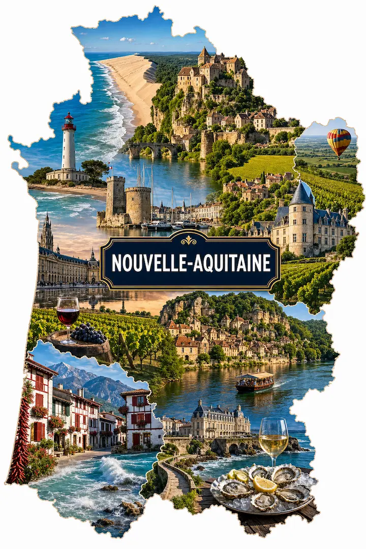 Illustration de la région Nouvelle-Aquitaine